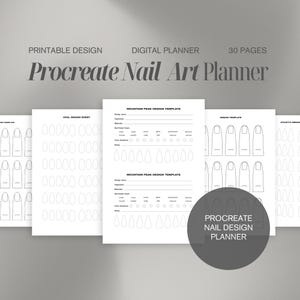 Blank Nail Tech Practice Sheet, Printable Nail Planner, Nail Art Sheet, Nail Art Sketch Book, Press On Nail Planner, Nail Design organiser