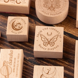 Sellos de goma para bodas, sellos de empresa, cualquier logotipo se puede personalizar, sellos de logotipos, sellos personalizados, diseño de sellos, grabado con láser imagen 8