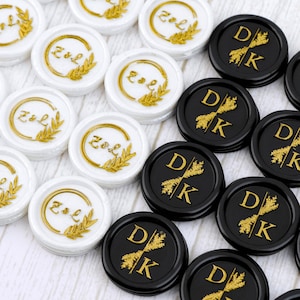 Adesivo sigillo di ceralacca con logo personalizzato, Adesivi sigillo di ceralacca, Sigilli di ceralacca, Adesivi con retro autoadesivo, Adesivi sigillo di ceralacca fatti a mano, Invito di nozze