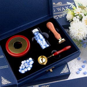 Benutzerdefinierte Wachs Siegel Stempel Kit, Passen Sie ein beliebiges Logo an, Wachs Siegel Set, Hochzeitseinladung Benutzerdefinierter Stempel, personalisierte Wachssiegel, Hochzeit Wachssiegel Kit