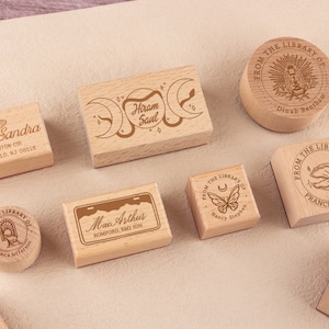 Hochzeitsstempel, Firmenstempel, jedes Logo kann individuell angepasst werden, Logo-Stempel, personalisierte individuelle Stempel, Stempeldesign, Lasergravur Bild 7