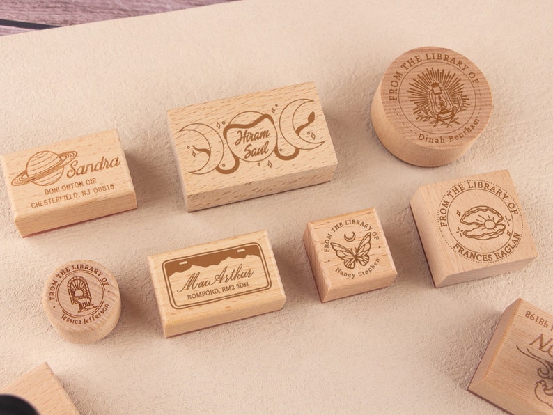 Hochzeitsstempel, Firmenstempel, jedes Logo kann individuell angepasst werden, Logo-Stempel, personalisierte individuelle Stempel, Stempeldesign, Lasergravur Bild 7