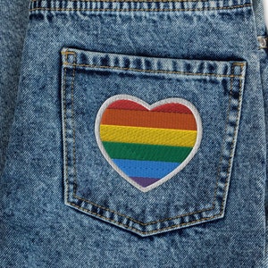 Naszywka haftowana z tęczową flagą LGBT Pride | Kolorowa naszywka do prasowania LGBTQ+