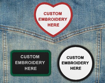 Personalisierter benutzerdefinierter Aufnäher gestickte benutzerdefinierte Jacke Aufnäher Text Logo Benutzerdefinierte Aufnäher Eigener Aufnäher gestickt 3 Zoll Eisen auf Aufnäher Modegeschenk