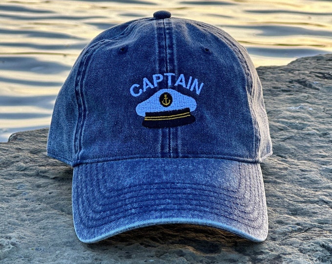 Custom Captain Embroidered Hat Personalized Captain First Mate Cap Custom Sailing Hat Custom Name Crew Hat Embroidered Sailor First Mate Hat