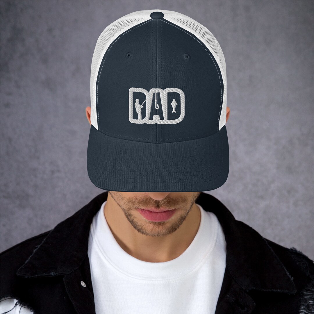Fishing Trucker Hat – Embroidered Fish Design, Snapback, Mesh Back, Unisex Sun Protection - View #8