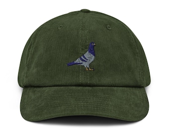鳥の帽子 鳩の刺繍入り帽子、面白い鳩の野球帽、都会の鳥のお父さん帽子、鳥好き