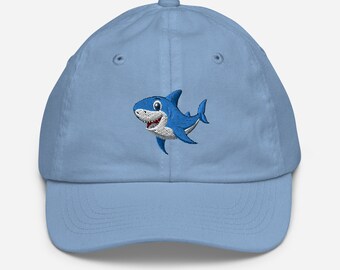 Gorra juvenil bordada con tiburón bebé, linda gorra de béisbol con tiburón para niños, regalo para amantes del tiburón bebé, gorra para niños, regalos de tiburones