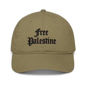 Free Palestine Embroidered Hat, Free Free 1948 Cap Organic Cotton, Custom Thread Color, Adjustable Pro-Palestine Gift