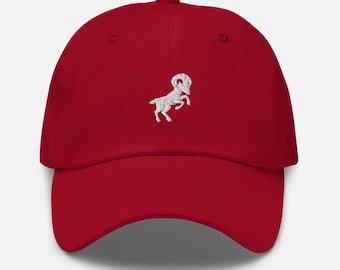 Chapeau brodé Bélier Bélier Bélier papa chapeau Anniversaire avril Bélier signe du zodiaque Bélier horoscope cadeau d'anniversaire Zodiaque brodé cadeau Bélier chapeau
