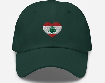 Gorra bordada del Líbano, gorra de papá con la bandera del Líbano, gorra Beirut del Líbano, regalo para los amantes del Líbano