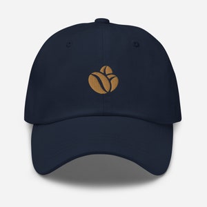 Coffee Bean Hat Embroidered Coffee Bean Dad Hat Embroidered Unisex Cap Coffee Hat Adjustable Dad Cap Coffee Lovers Gift