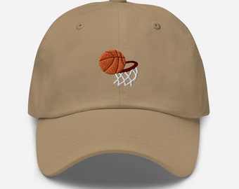 Chapeau de basket-ball brodé basket-ball chapeau papa cadeau de basketteur casquette cadeau amateur de basket-ball