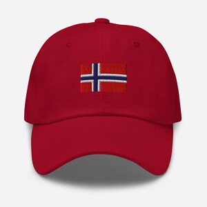 Norwegian Flag Embroidered Dad Hat