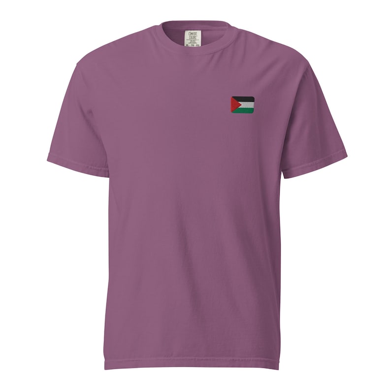 Palestine Flag Embroidered T-Shirt