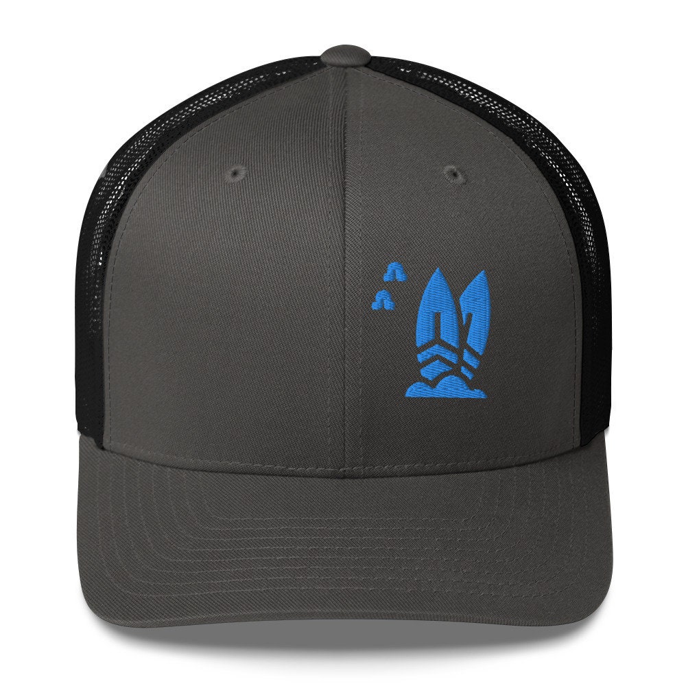 Surfer Cap Surfing Trucker Hat Embroidered, Surfboard Cap, Beach Hat for Surf ...