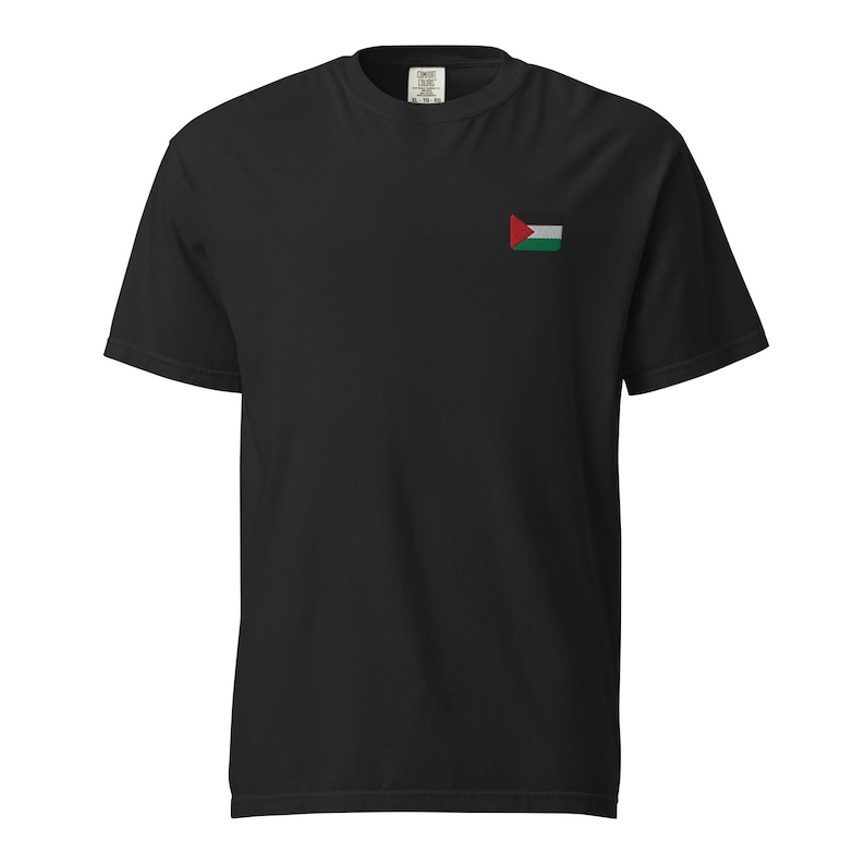 Palestine Flag Embroidered T-Shirt