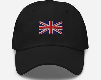 Union Jack Embroidered Hat, United kingdom Flag Dad Hat Gift For British Cap