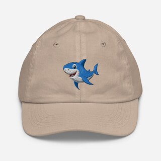 Cappello Snapback Squalo Ricamato, 30% Lana 70% Acrilico, Tesa Piatta 7,2 Cm, Taglia Unica 55-60 Cm, Unisex