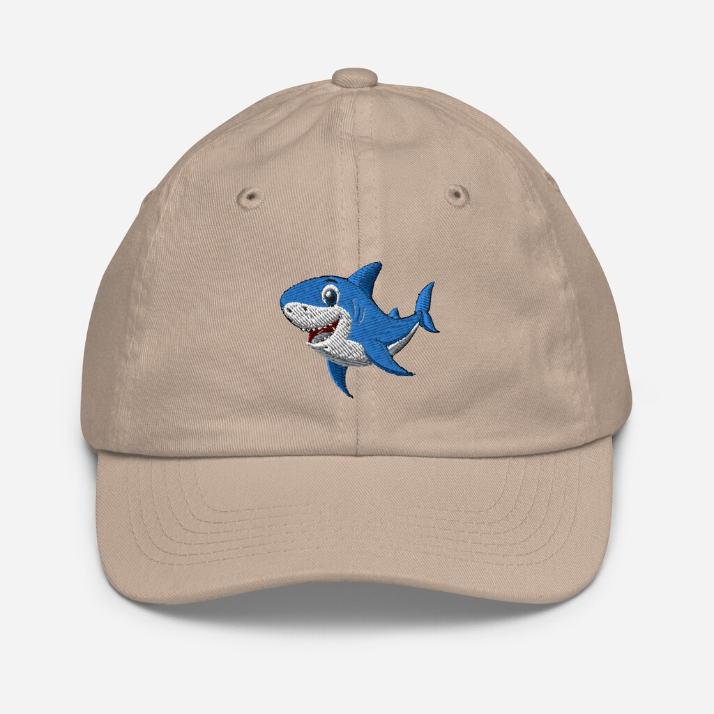 Cappello Snapback Squalo Ricamato, 30% Lana 70% Acrilico, Tesa Piatta 7,2 Cm, Taglia Unica 55-60 Cm, Unisex
