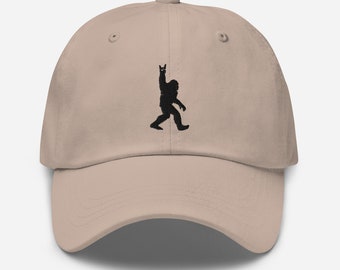 Sombrero Bigfoot bordado Sasquatch papá sombrero Bigfoot Cool Cap ajustable sombrero de béisbol Bigfoot Sasquatch amante regalo fresco Bigfoot sombrero