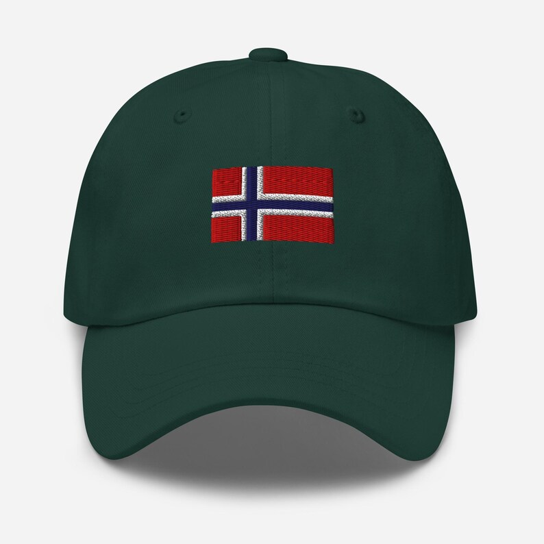 Norwegian Flag Embroidered Dad Hat
