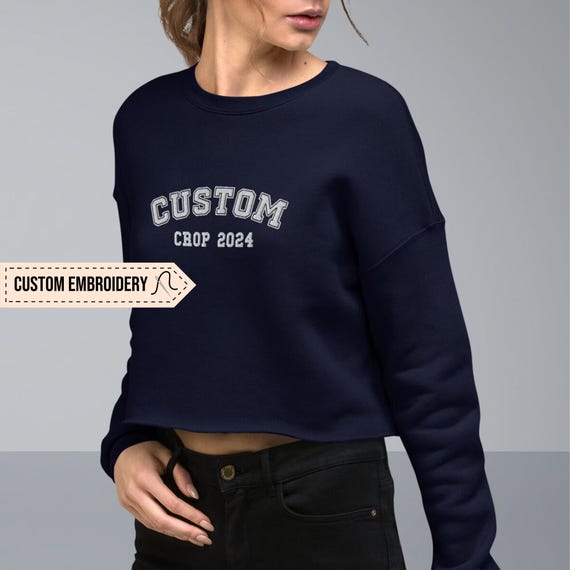 Cropped college sweatshirts best sale