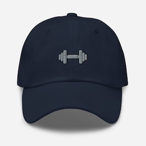 Dumbbell Hat Embroidered Weightlifting Hat Weight Dumbbell Cap Weightlifters Hat Gym Lover Gift