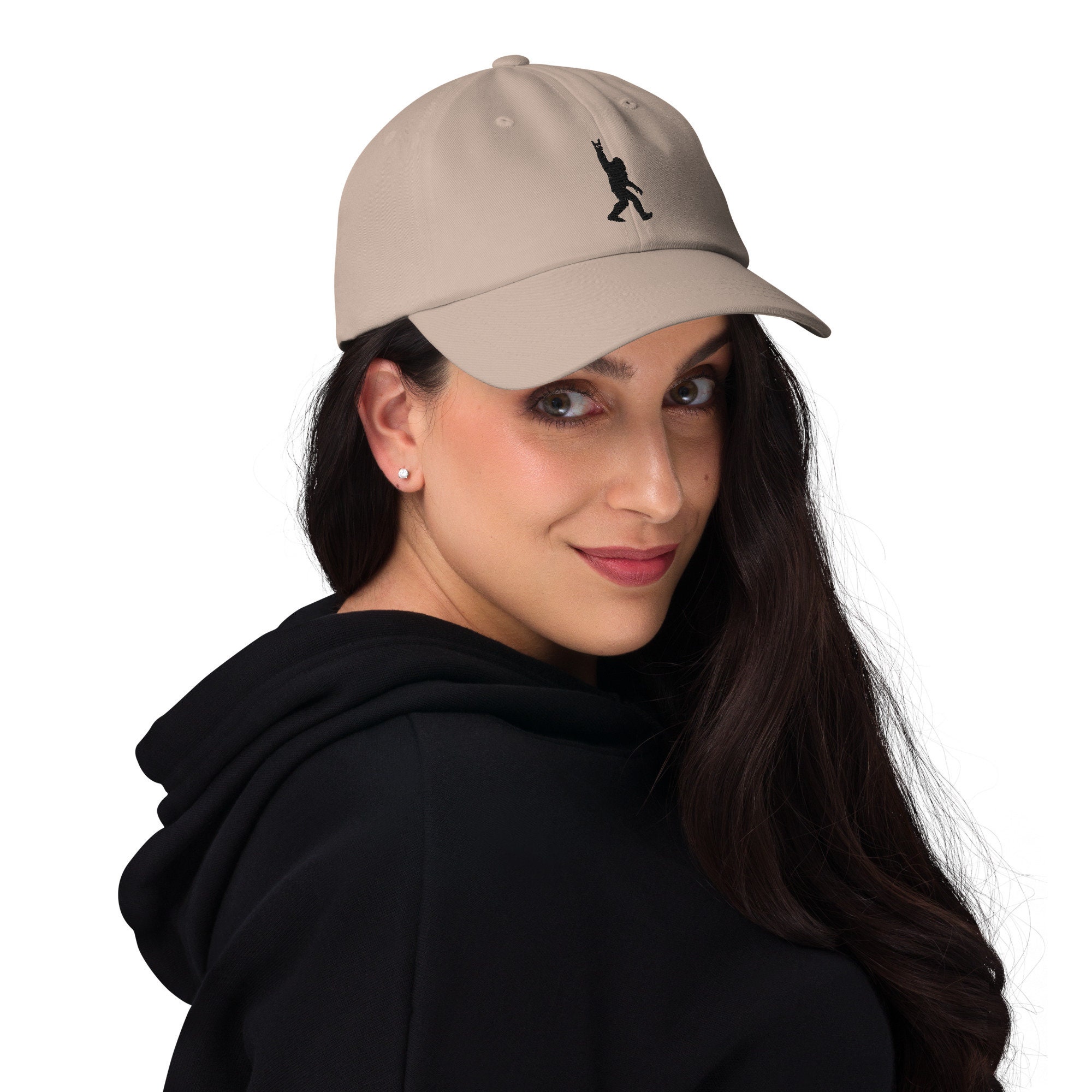 Bigfoot Is Watching Embroidered Unisex Dad Hat, Bigfoot