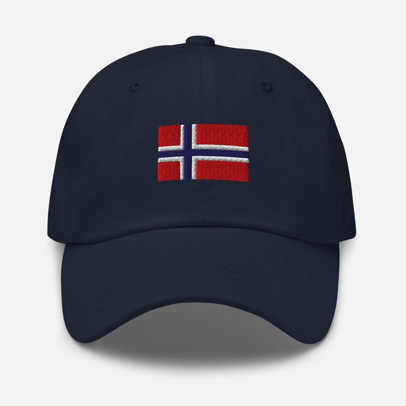 Norwegian Flag Embroidered Dad Hat