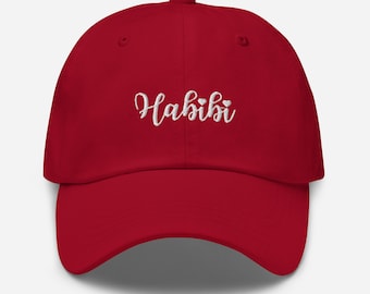 Bonnet brodé Habibi Love Dad Hat Casquette cadeau couple Bonnet Habibi pour les amoureux