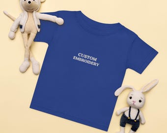 Custom Embroidered Toddler Shirt, Personalized Baby T-Shirt, Name Embroidery Kids Tee, Unique Baby Gift, Custom Kids Shirt 6M-24M