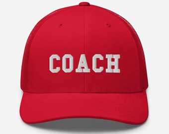 Embroidered Coach Trucker Cap, Sports Baseball Cap Hats for