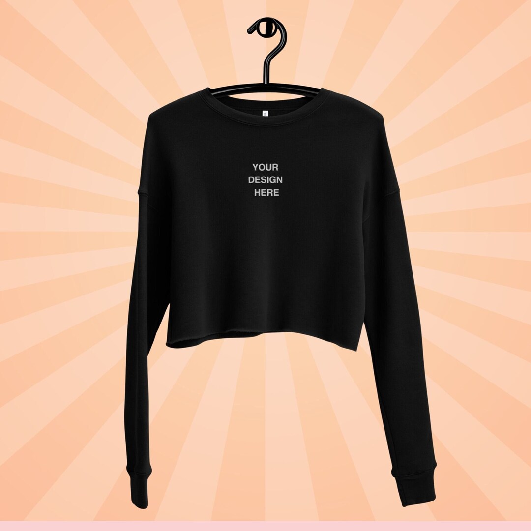 Printed Crop Sweatshirt
