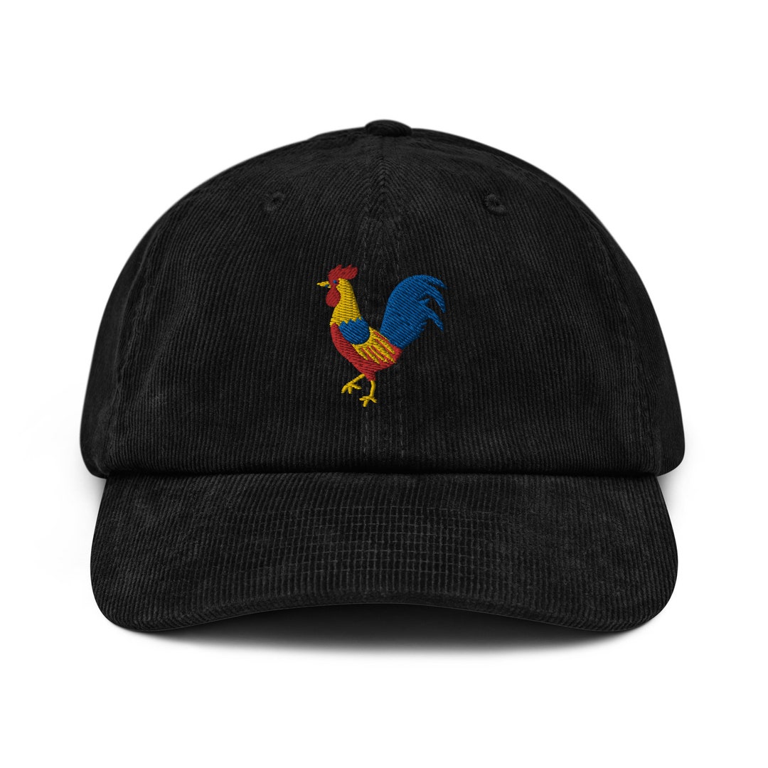 Rooster Hat Embroidered Rooster Corduroy Hat for Bird Lover Etsy