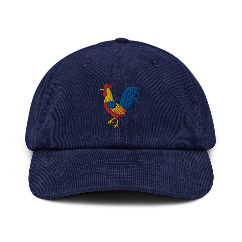 Rooster Embroidered Corduroy Hat