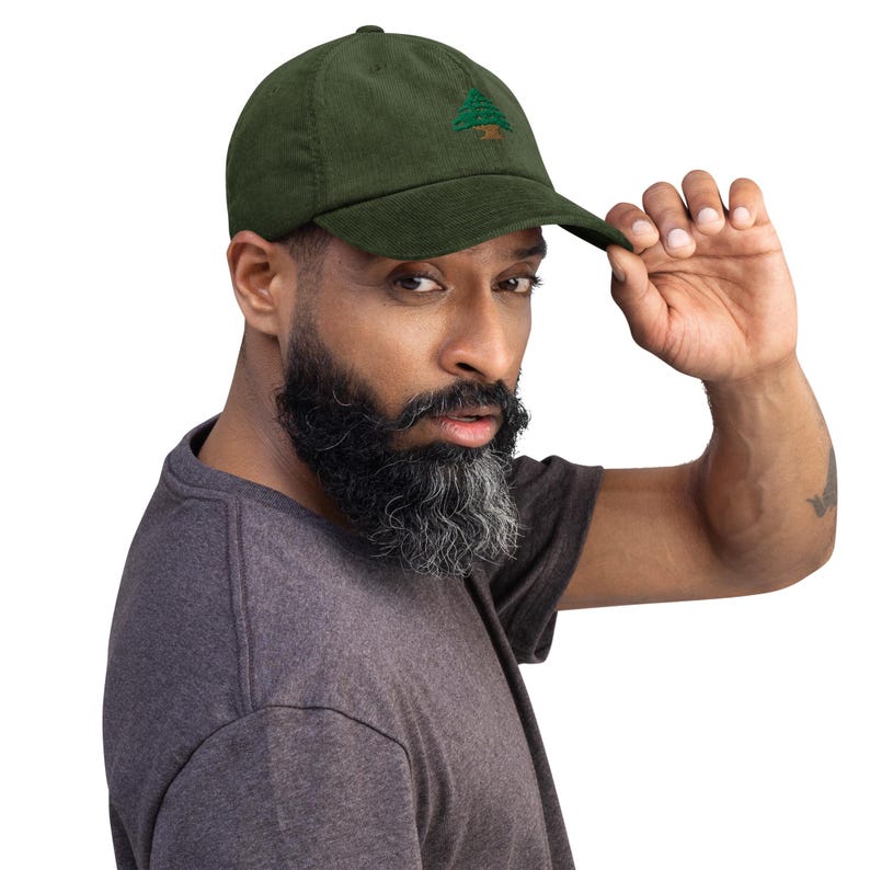 Lebanon Cedar Embroidered Corduroy Hat