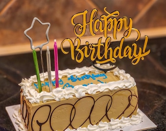 3D Printed Happy Birthday Cake Topper
