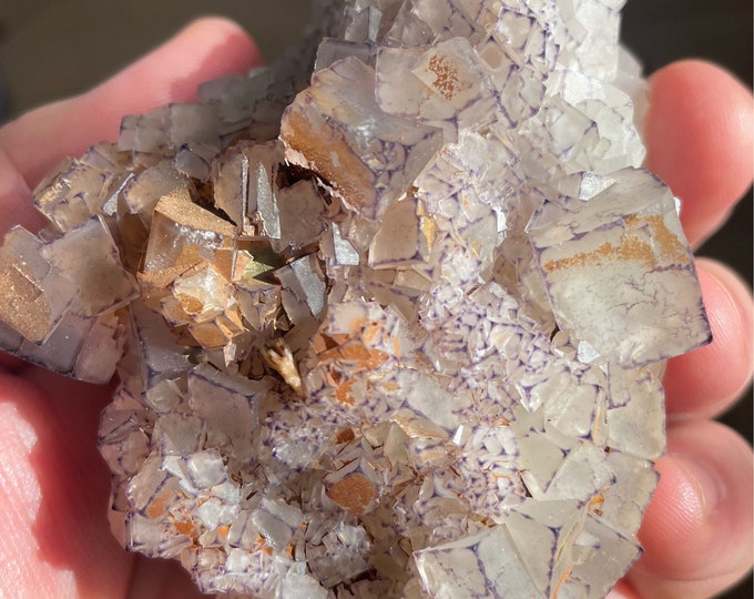 Qinglong Mine QR Code Fluorite, Bi-colour With Great Purple Edges ...