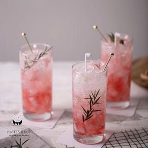 Confezione regalo personalizzata con candela da cocktail al fiore di ciliegio e biglietto d'auguri gratuito | Regalo personalizzato | Regalo di compleanno