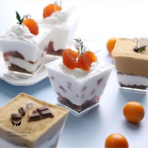 Orange Creamsicle Mousse Candle: Vegan Soy Wax Dessert Candle Gift Box