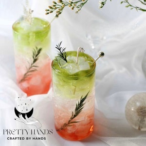 Personalisierte Cranberry Mint Cocktailkerze Geschenkbox mit Karte I Trinkkerze I Muttertagsgeschenk I Geburtstagsgeschenk