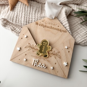 Wunschzettel aus Holz | Wunschzettel für das Christkind & den Weihnachtsmann | Weihnachten | Weihnachtsbrief | Wunschzettel personalisiert
