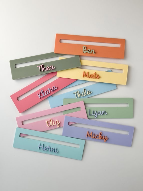 Personalisierte Lesehilfe | Lesehilfe mit Namen | Geschenk zur Einschulung | Schulkind | Geschenkidee Schulanfang | Pastellfarben | bunt