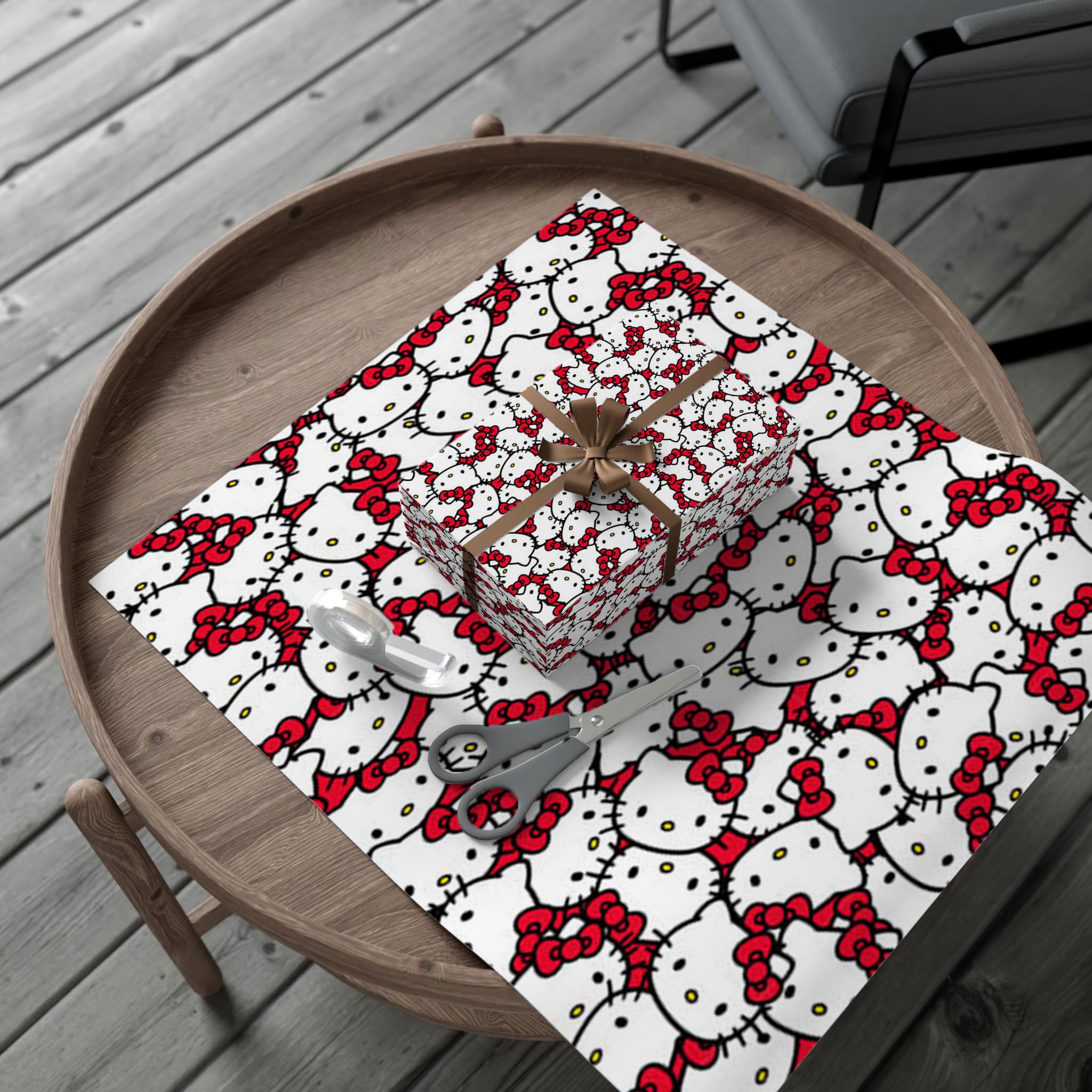 Hello Kitty Wrapping Paper, Christmas Wrapping Paper, Birthday Gift Wrapping Paper sold by
