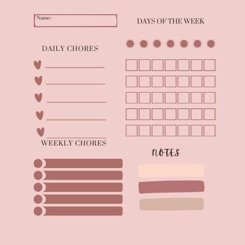 Printable, Printables, Chores, Charts, Printable Chore Chart - Etsy