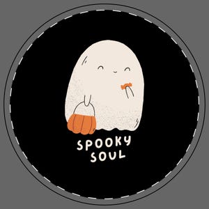 Halloween Ceramic Coaster Set, Spooky Drink Coasters, Holiday Home Decor, Pumpkin Coaster, Halloween Party Favor, Ghost Coaster