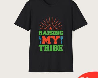 Camiseta "Criando a mi tribu", divertida camiseta familiar para madres, camiseta con gráficos familiares a juego, linda camiseta para padres, idea de regalo para mamá
