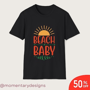 Camiseta de verano para bebé, linda camiseta de vacaciones para bebé, atuendo de playa para bebé, regalo para su primer viaje a la playa