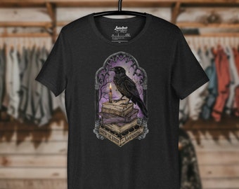 Quoth the Raven Nevermore T-shirt Design on Dark Colors